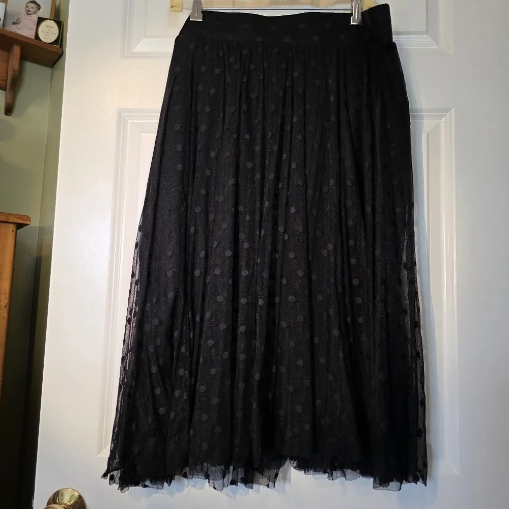 Torrid Black Polka Dot Tulle Midi Skirt for Night Out 3X EUC - Picture 13 of 13